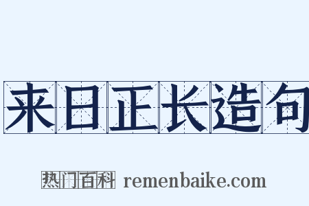 来日正长造句是什么意思的图片